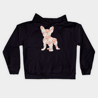 Floral French Bulldog Flower Art Gift Frenchie Mom Kids Hoodie